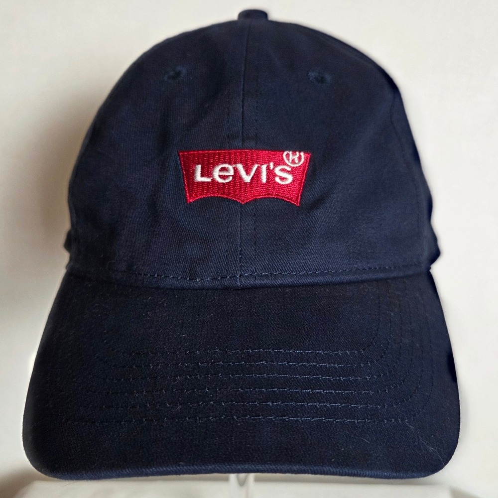 Levis Kids‎ Navy Blue Batwing Logo Baseball Cap Youth Adjustable Hat Sporty